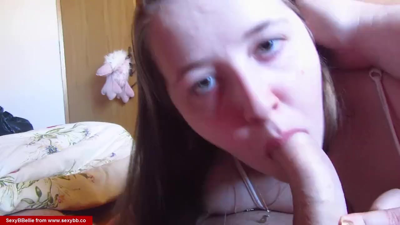 CloseUp BlowJob ending with cum in mouth - SexyBBellie