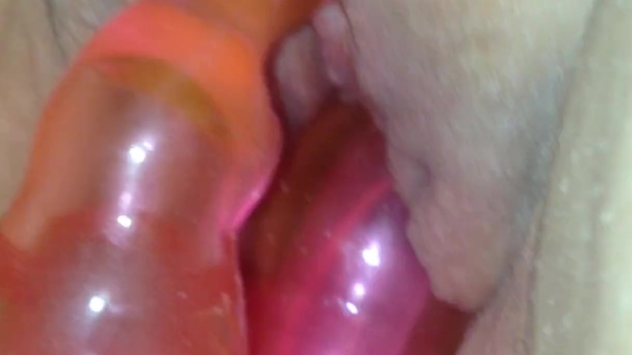 POV close-up vibrator in pussy