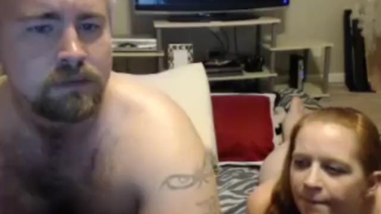 couple sharing webcam