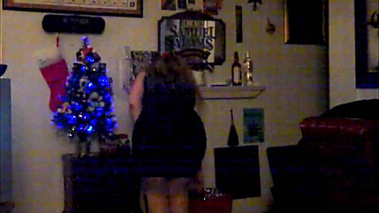 Sexy Blonde MILF Rocking Around the Christmas Tree