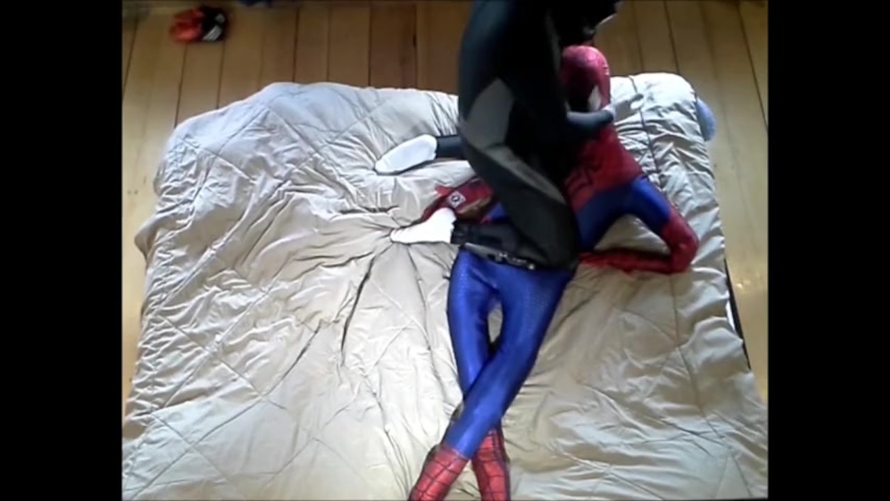frogman with bound cock humps dummy spiderman