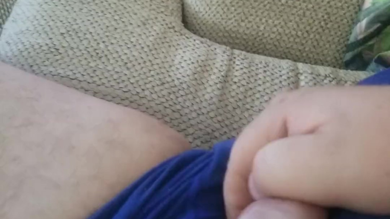 Tiny cock fat guy playing by himself