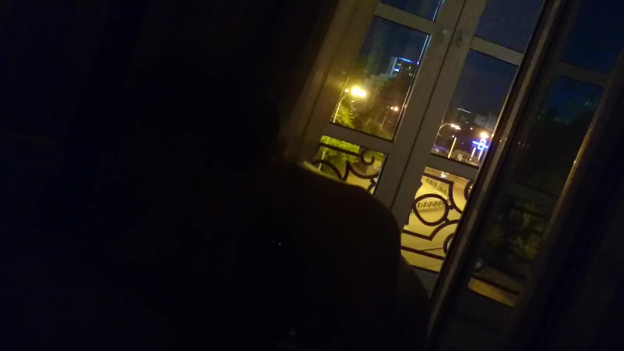 Hotel slut sucks cock at night