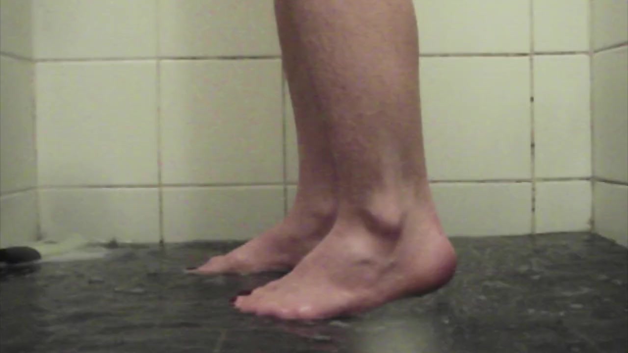Getting My Feet Nice and Wet in the Shower!