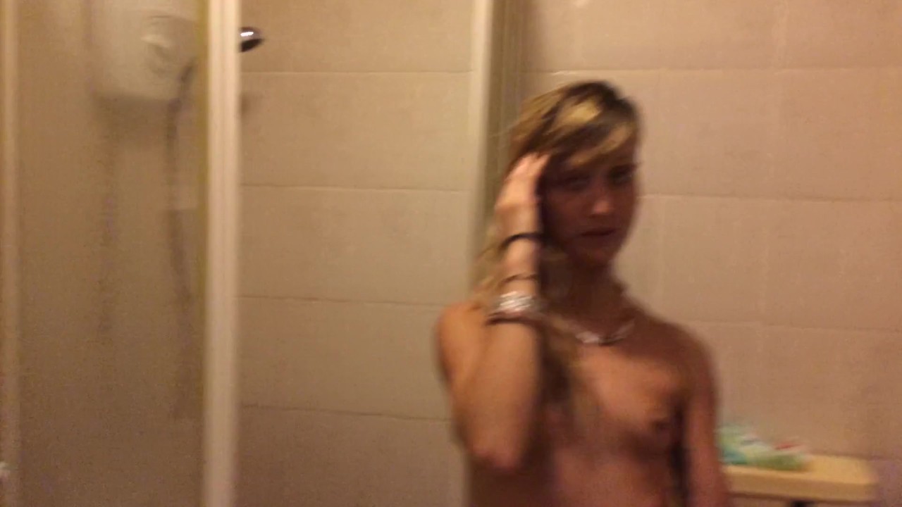 Sexy blonde cheated on her boyfriend in the shower with housemate! Part 1