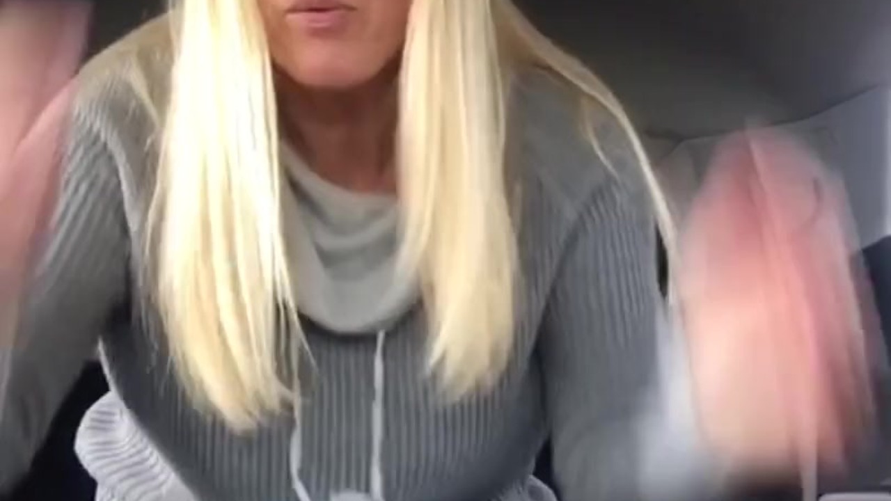 Blond MILF squirts in rental vehicle!!