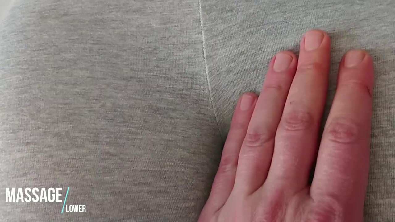 Toching Pussy in Grey soft Yogapants - Leggings