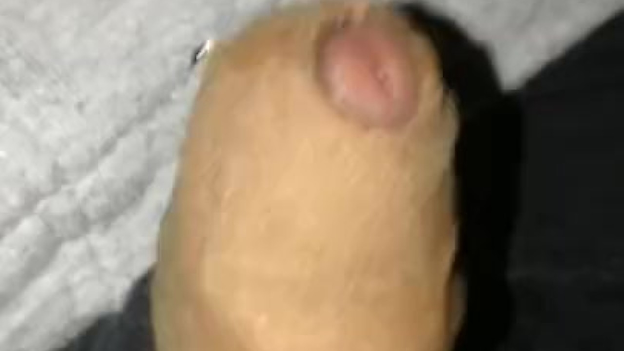Flaccid precum foreskin play, small growing and shrinking penis play