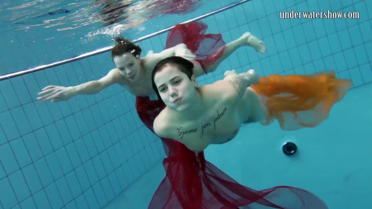 Sara and Gazel swimming naked