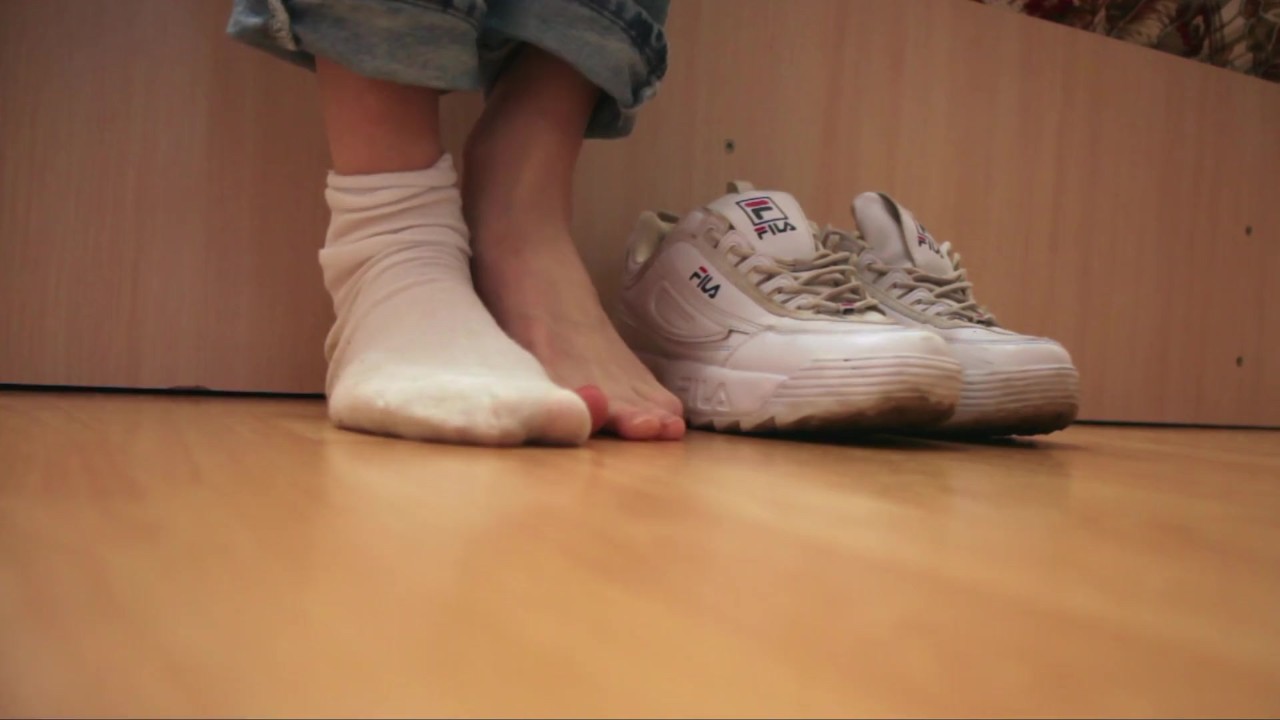 One day of sexy Russian&apos;s feet girl with sock&apos;s and oil