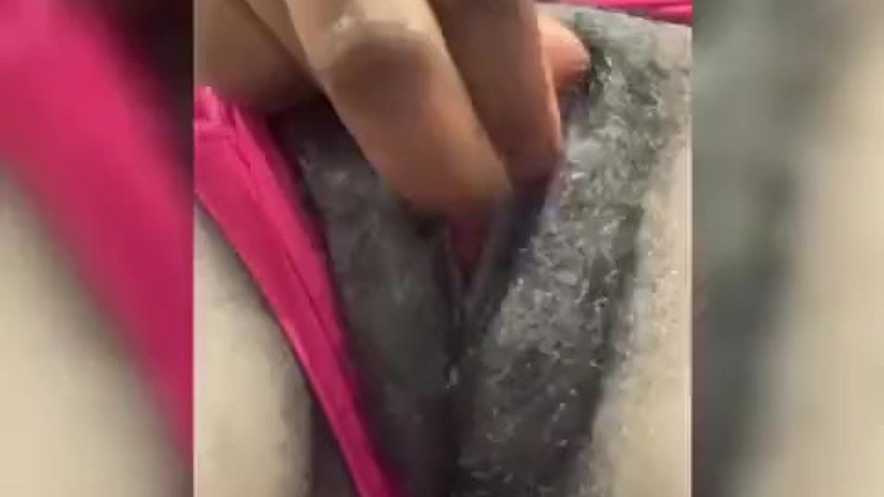 Playing with pussy at work