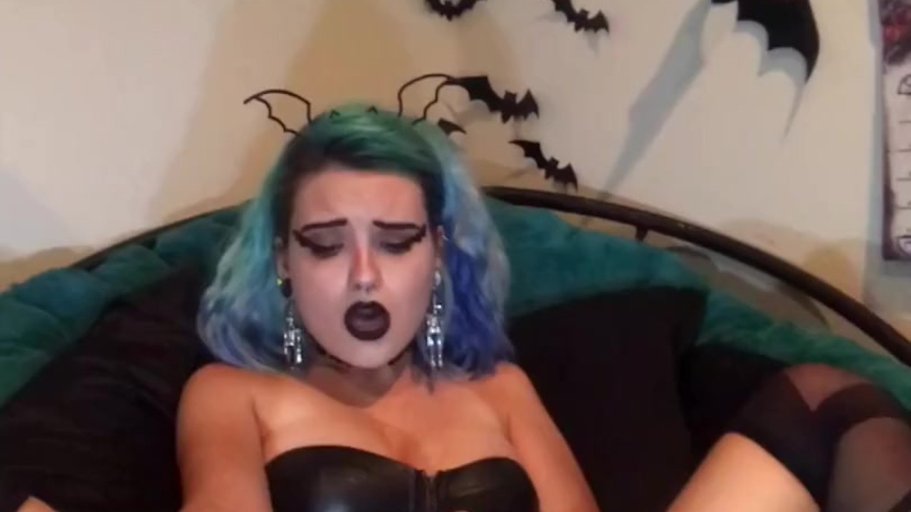 Halloween Slut&apos;s Cums with Anal Beads