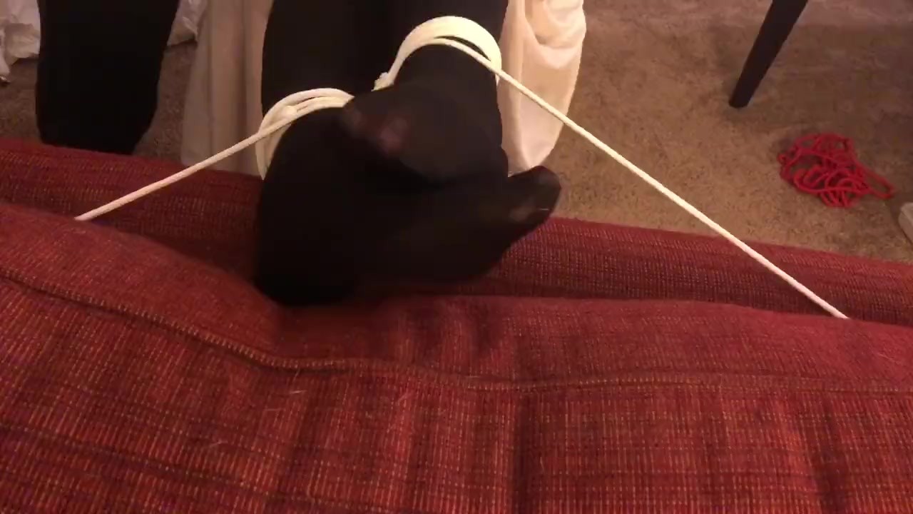 Wife gets tied up and vibrated in her pantyhose