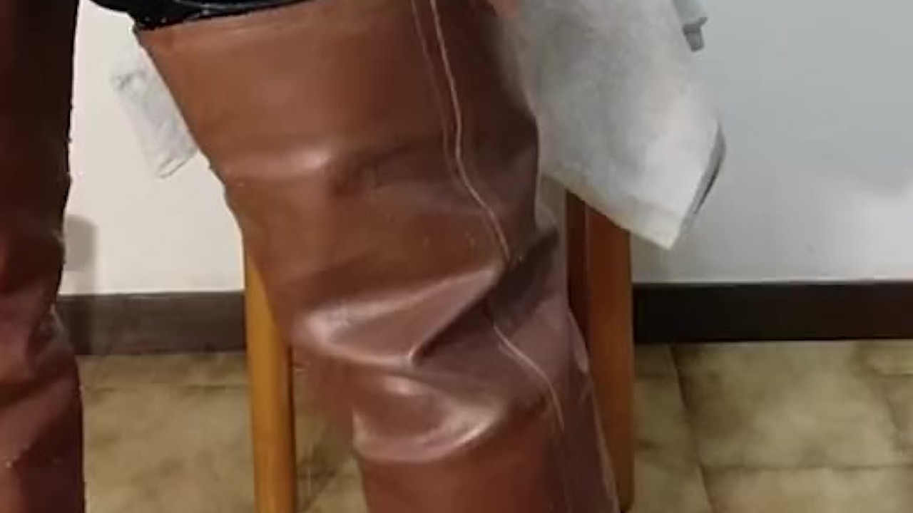 Wetting my new Waders and Jeans - 2 - (with music)