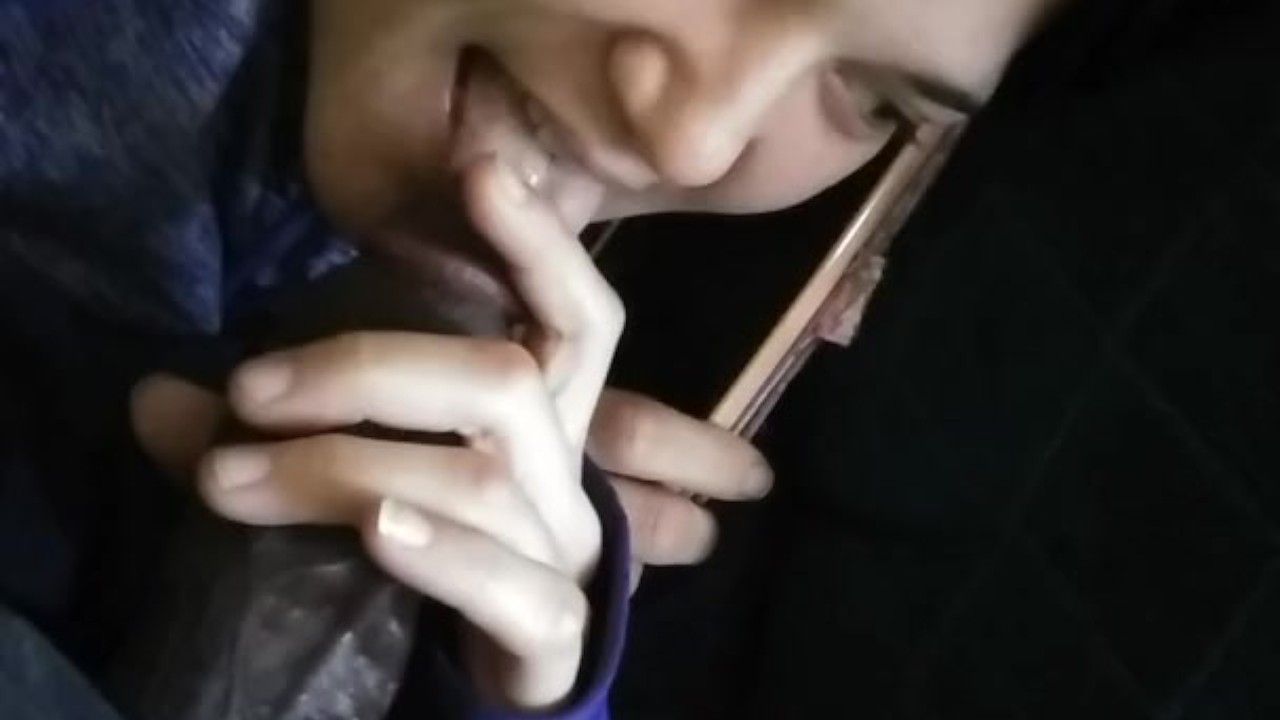 Sucking BBC while on the phone with mom