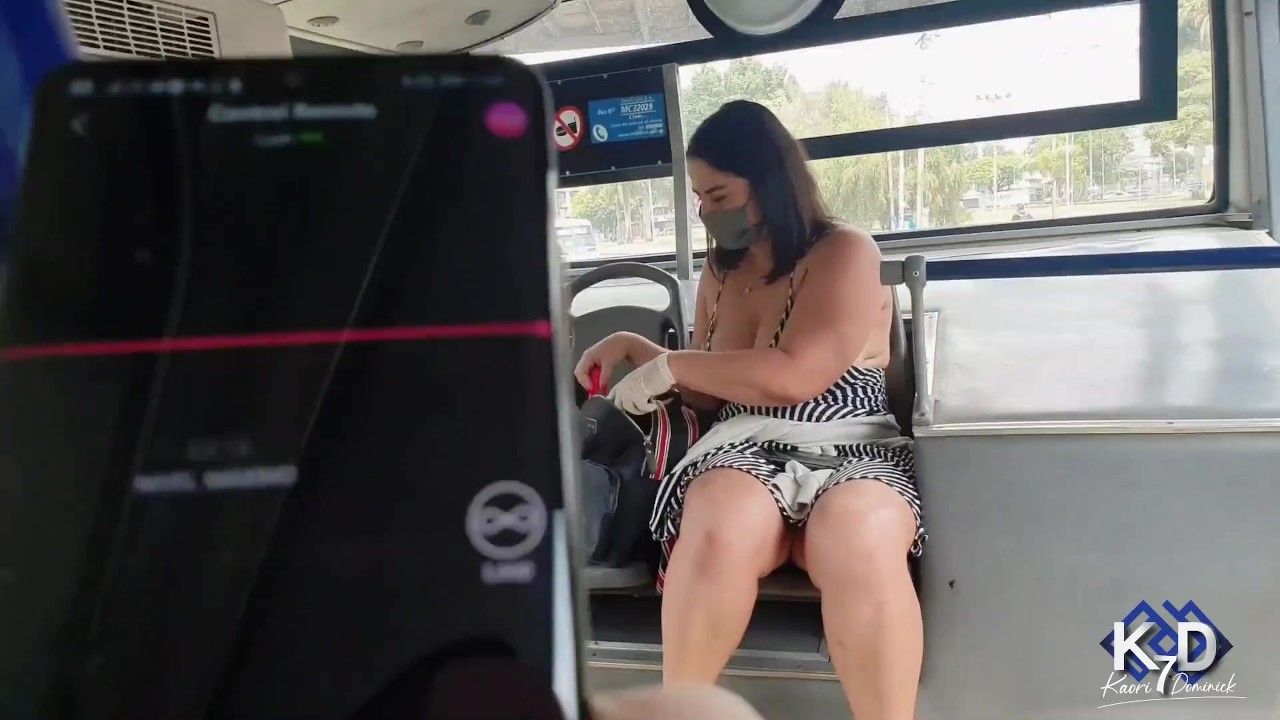 Stranger controls my vibrator till I squirt on the bus+then steals my thong