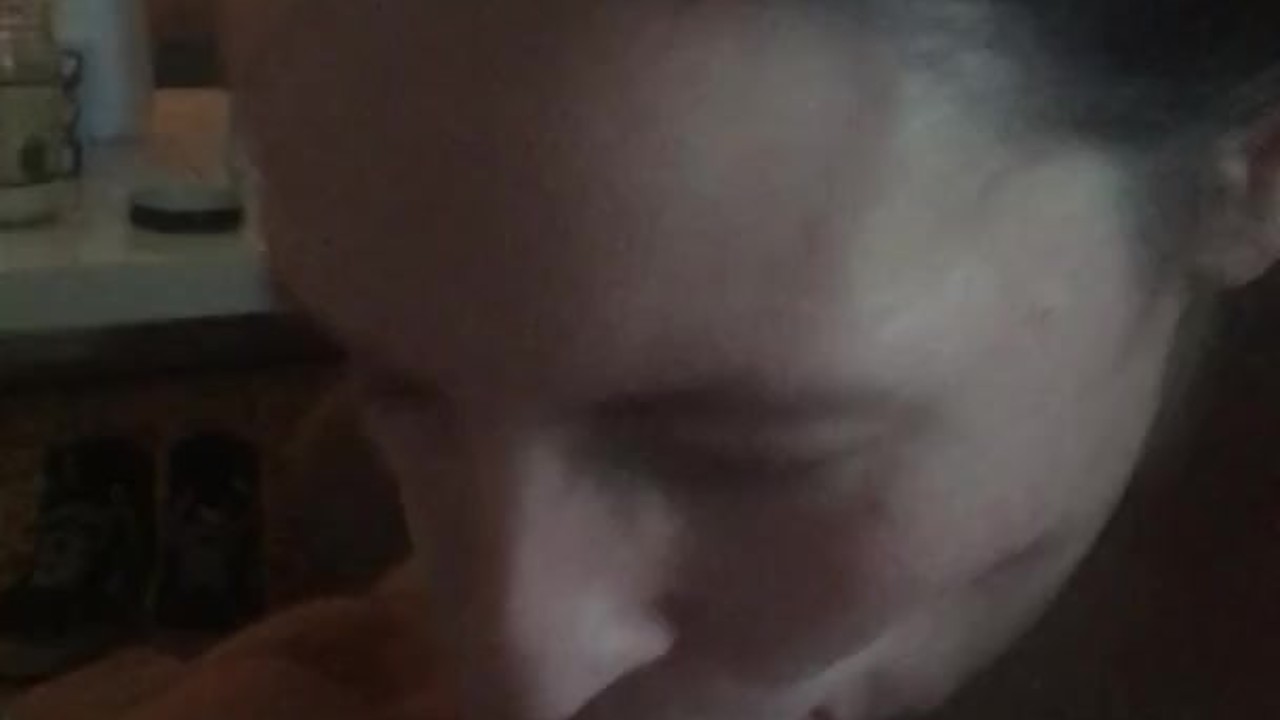 19 yo slut gaggging and drooling all over Daddy&apos;s cock and swallowing a huge throatpie