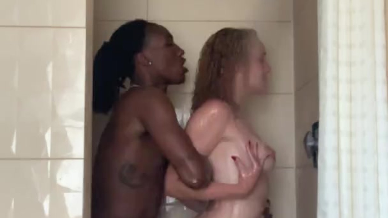 amateur interracial shower fuck
