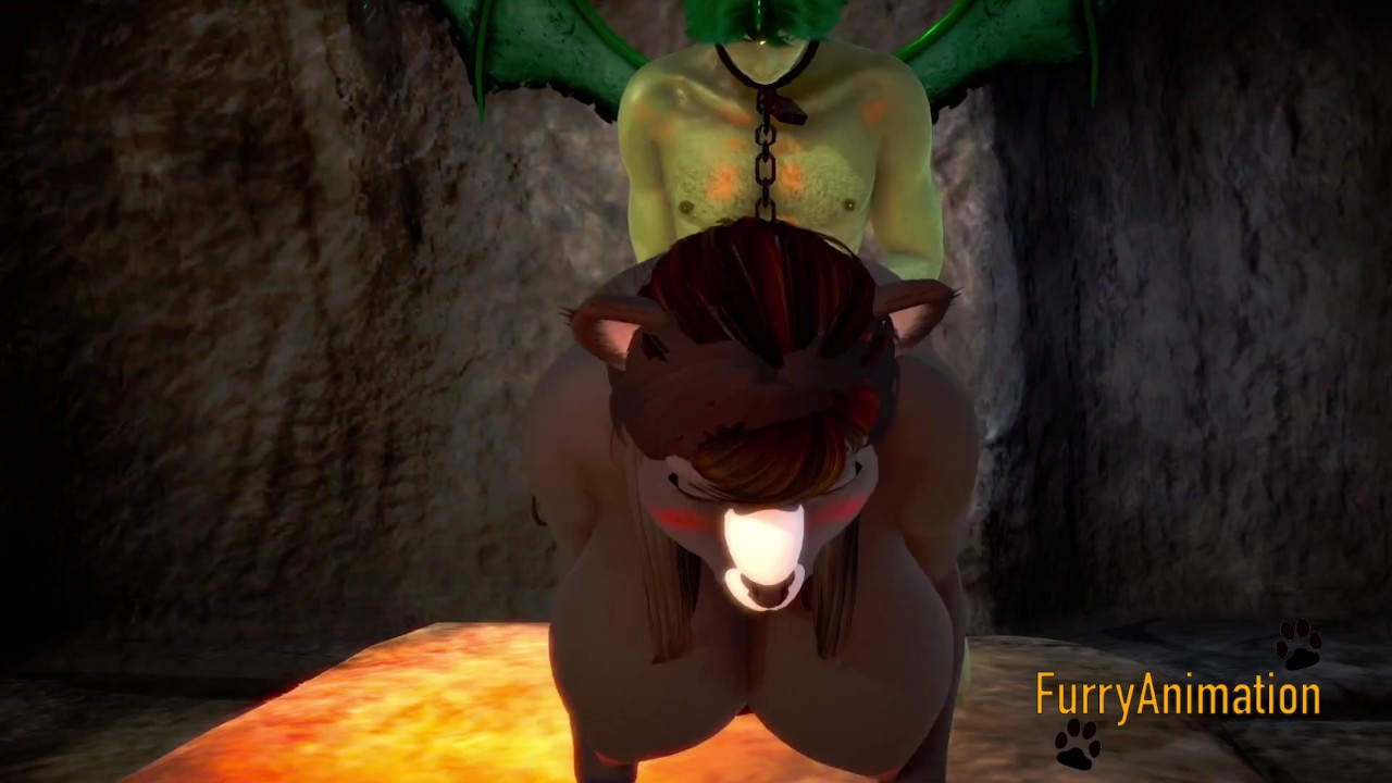 Furry Hentai 3D Yiff - Human Dragon &amp; Bear having hard sex