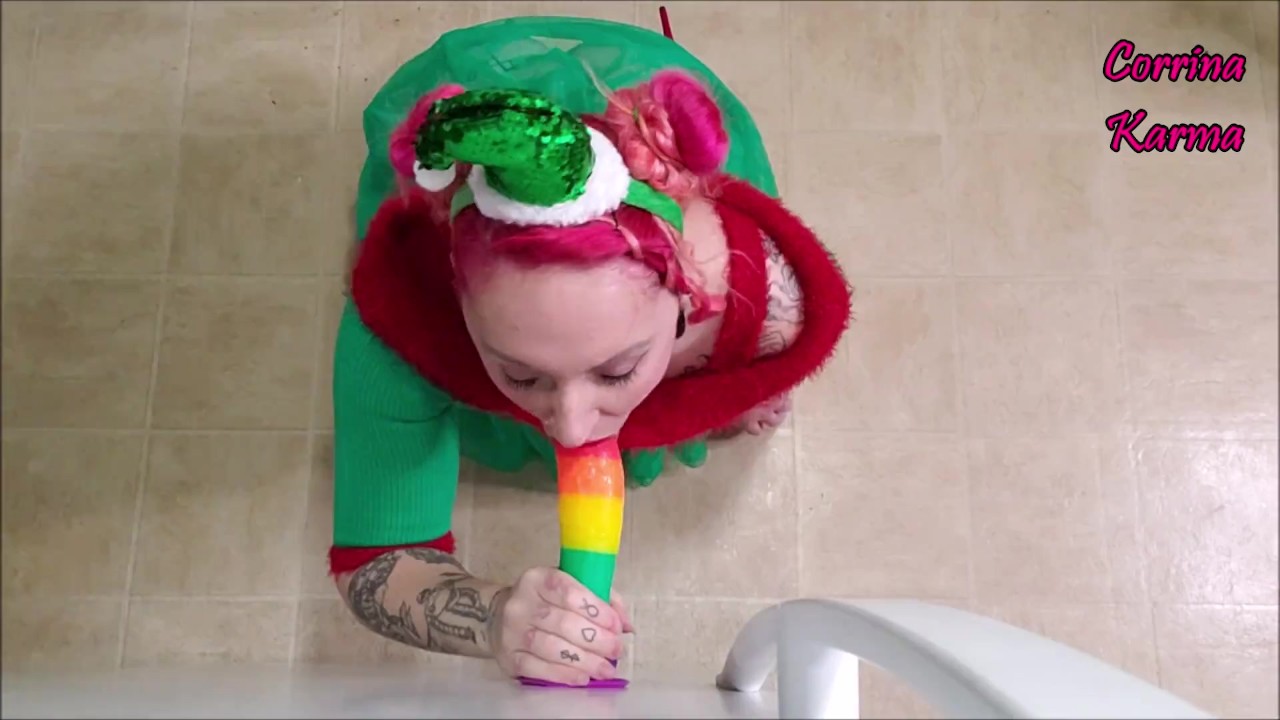 Corrina Karma is the Naughty Elf on the Shelf. FULL! Blowjob, Fisting, Squirting &amp; almost Caught
