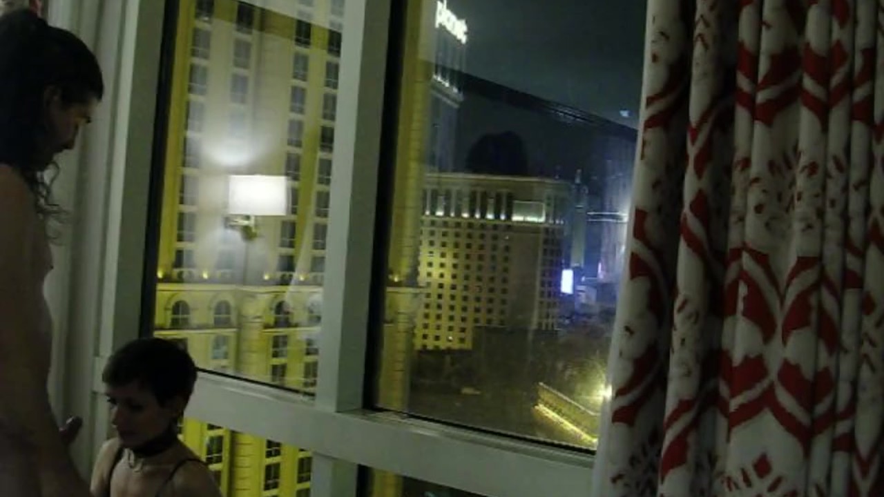 Viva Las Vegas! Sexy Married Exhibitionists Fuck in Front of Hotel Window - Public Sex