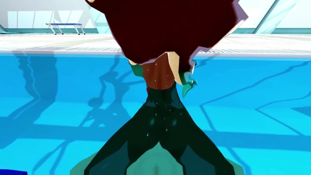Fucking Marina at the pool, lets you cum inside - Splatoon 2 Hentai