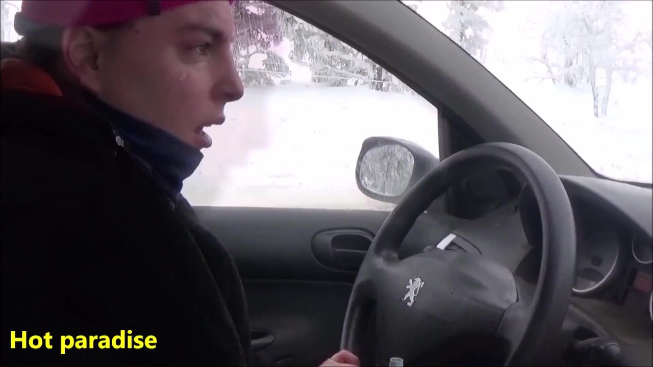 36 female sneezes in the snow whose several while driving a car