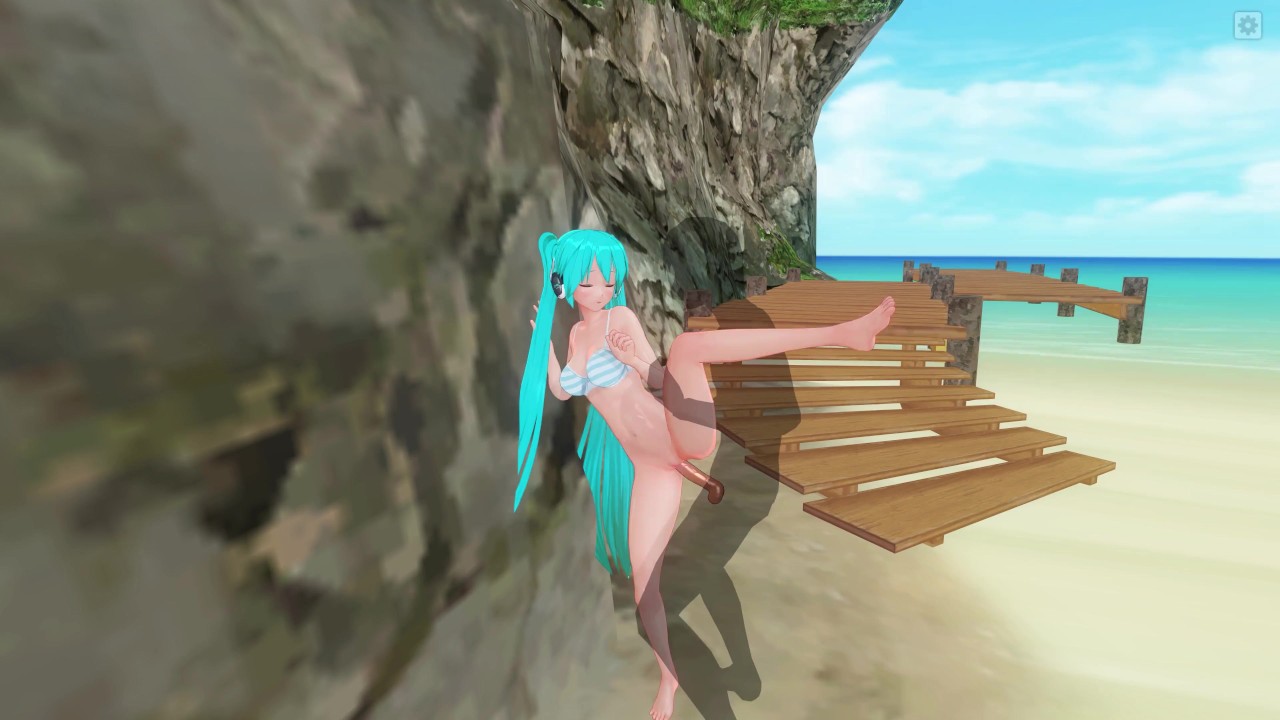3D HENTAI Hatsune Miku having fun on the beach (part 2)