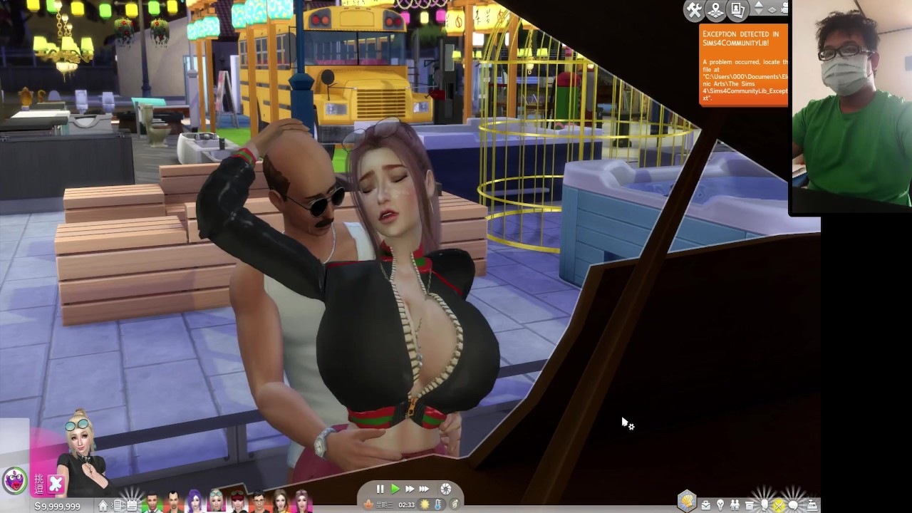 The Sims 4:6 people playing the piano for sex