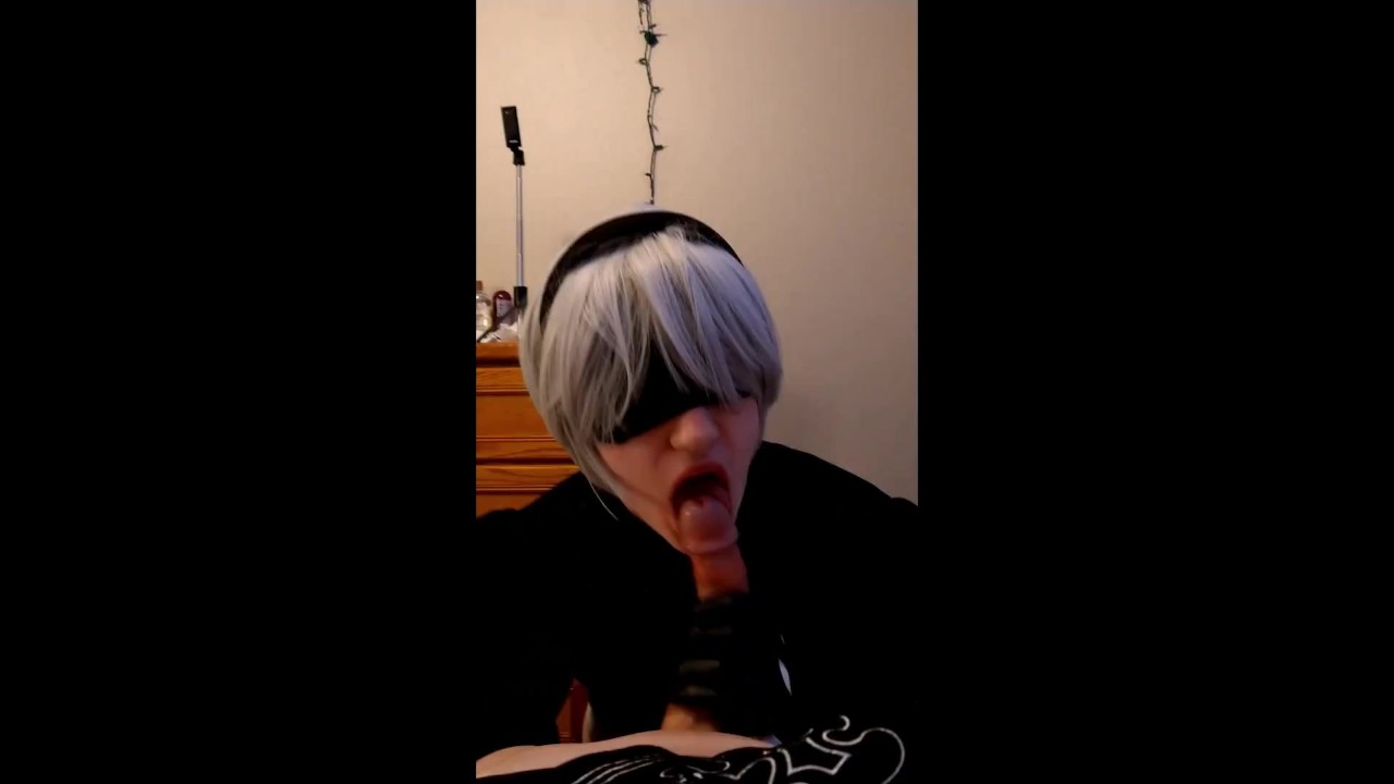 2B &amp; 9S Nier Automata Femboy Twink Cosplay Suck, Tease, and Fuck!