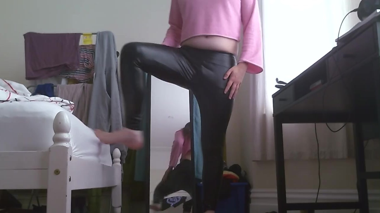 Get Fit With Me? Morning Stretch &amp; Exercise in Wetlook Leggings Turns Into Tease and Play
