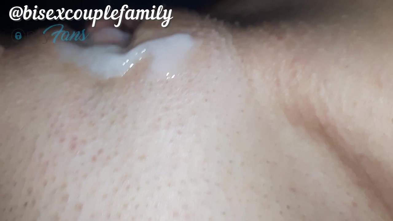 Licking cum off my wife&apos;s pussy and playing snowball