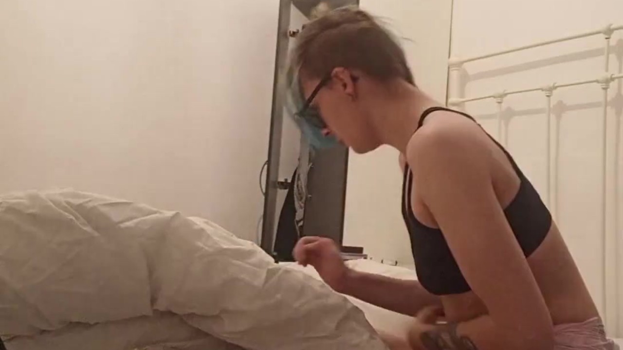 FTM diaper boy messes while making the bed