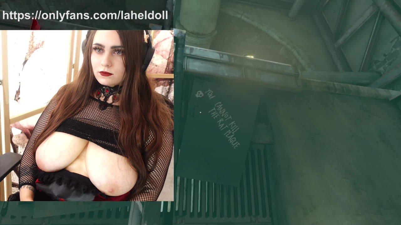 Big Titty Goth Girl Plays Games Nude (DISHONORED NAKED) Part 2