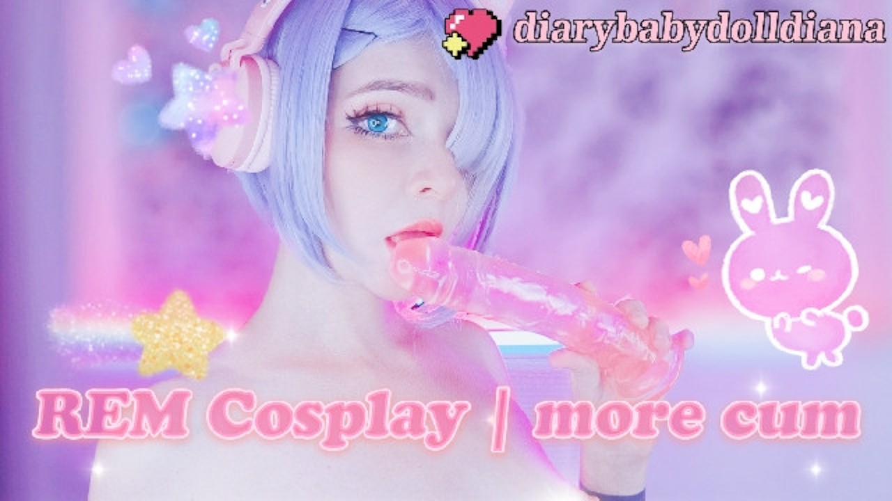 REM COSPLAY my pussy is completely filled with cum 