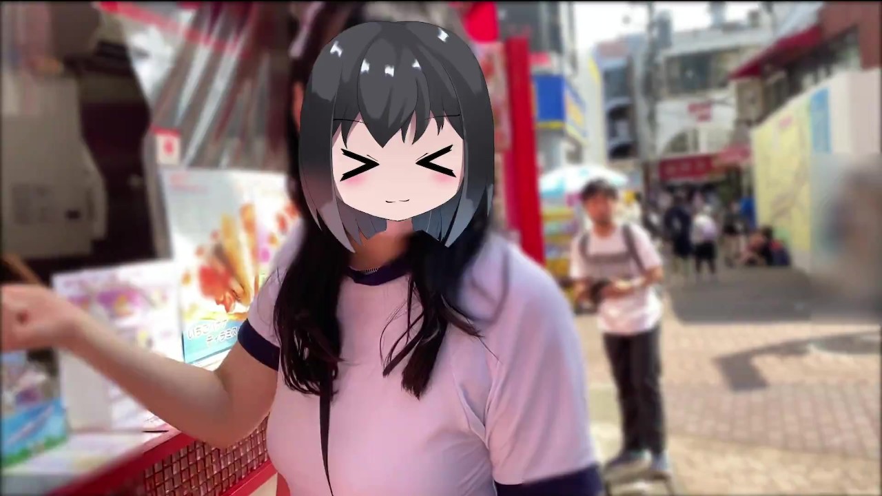 I went to Harajuku and wore gym clothes and bloomers with no bra, and ate crepes with toys on!