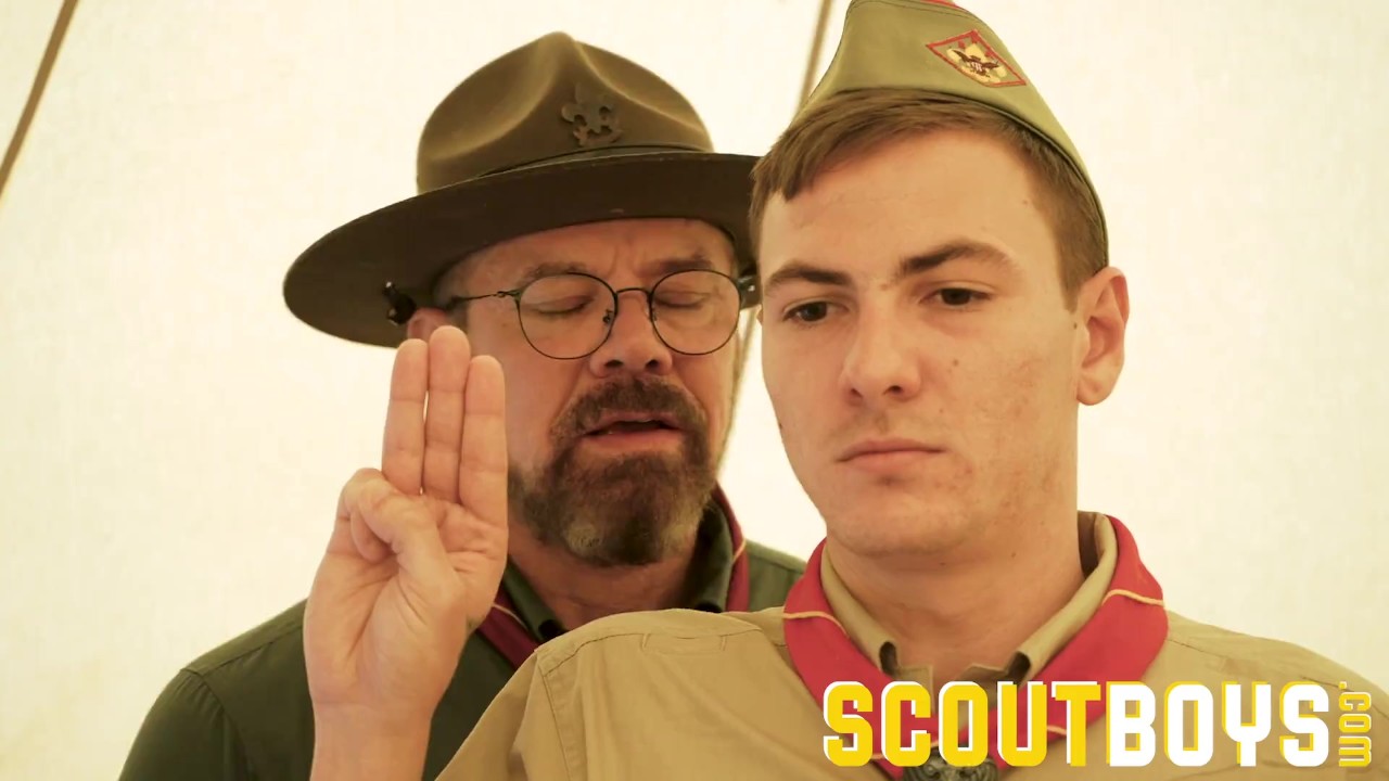 ScoutBoys - Watch this hot hairy DILF seducing in tent