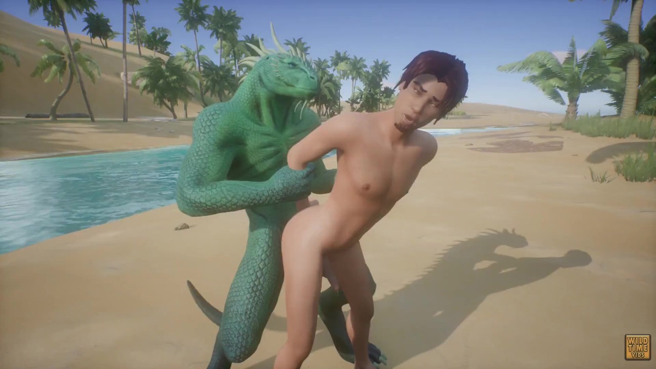 Wild Life Twink Guy gets fucked by a Dragon