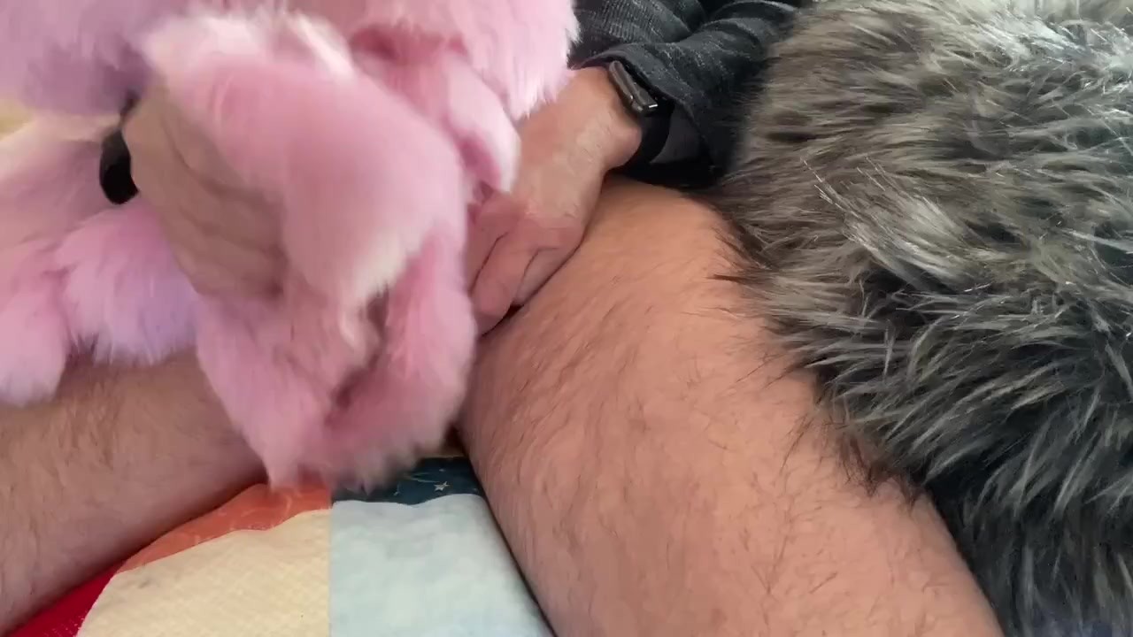 Pink Fur Masturbation