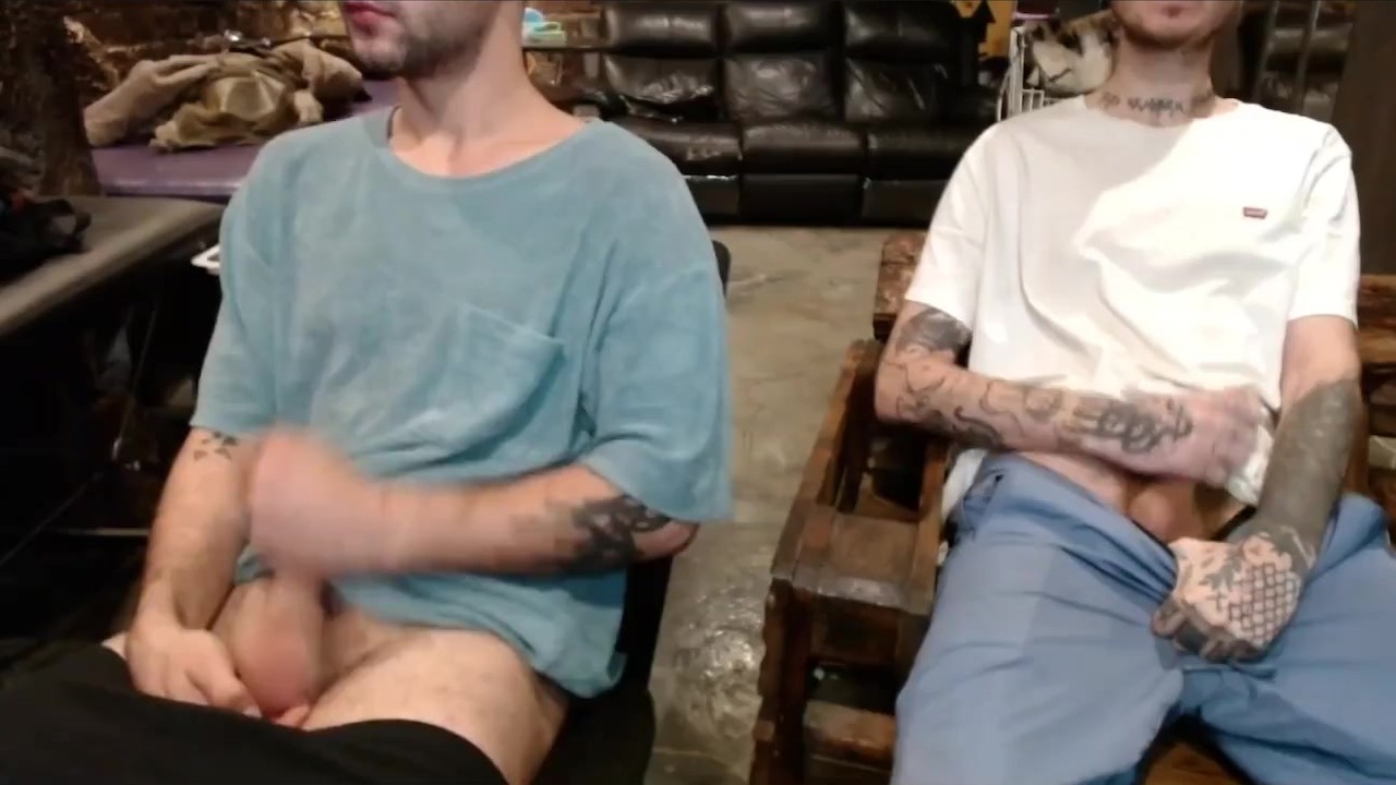 Two bros showing off their dicks and ass together on cam