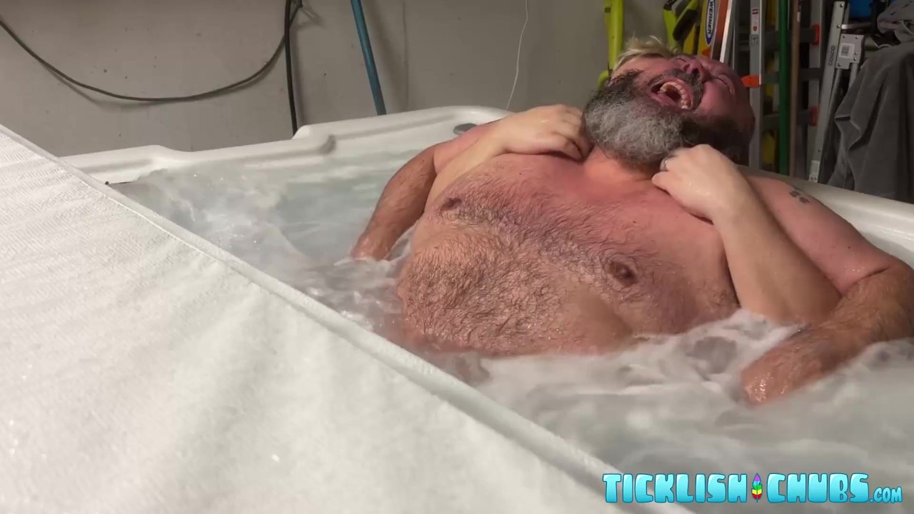 Dominant Guy Tickles Fat And Hairy Bear