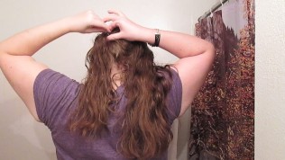 Removing Pig Tails with Long Curly Hair