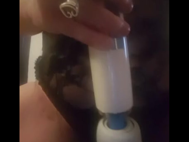 Rubbing My Clit With My Wand While Riding My Dildo 