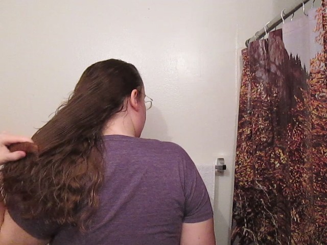 Hair Journal: Combing Long Curly Strawberry Blonde Hair - Week 12 (asmr) 