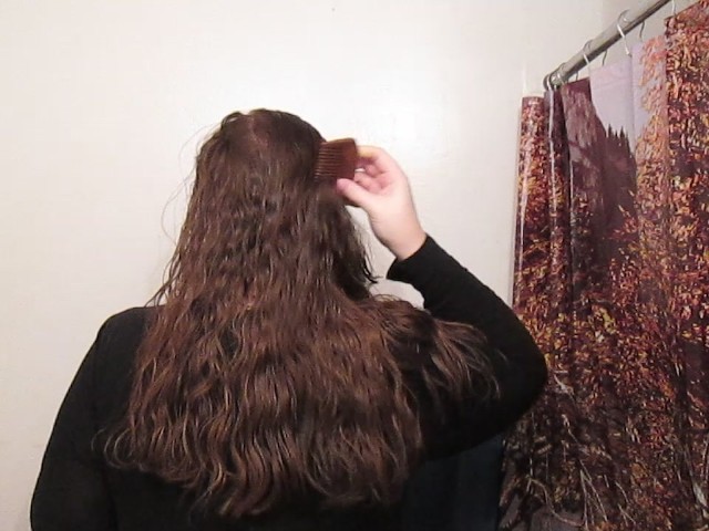 Hair Journal: Combing Long Curly Strawberry Blonde Hair - Week 13 (asmr) 