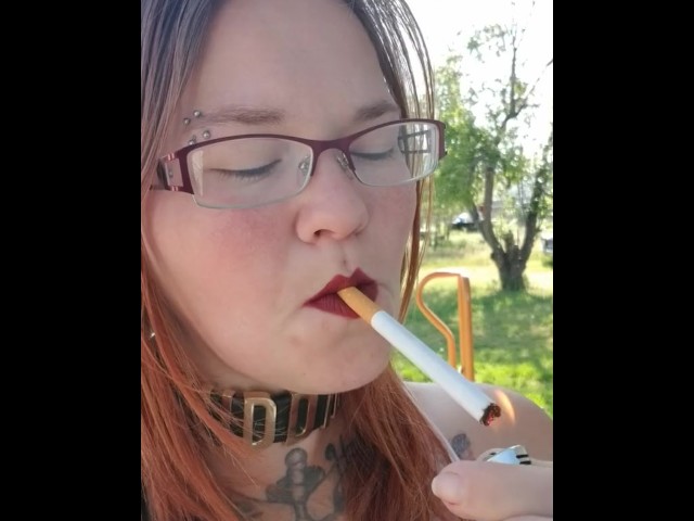 Sexy Milf Having Fun While Smoking 