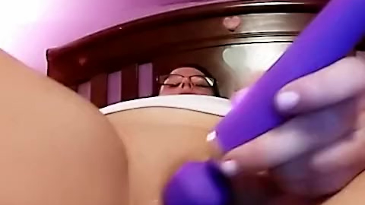 Beautiful glasses masturbation