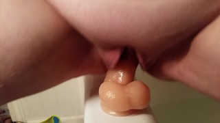 Lesbian Suction Cup Dildo - Fucking my suction cup dildo in the bathtub part 2 - Free Porn Videos -  YouPorn