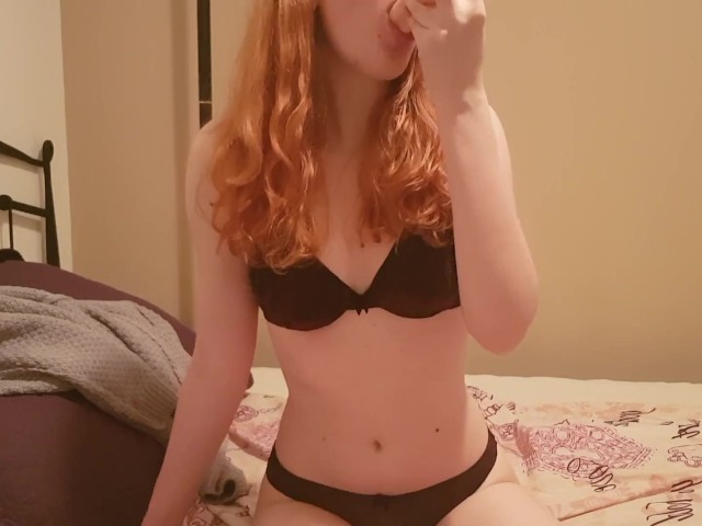 Little Redhead Gives You a Blowjob 
