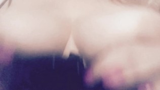 Curvy blonde in lingerie bouncing boobs and booty